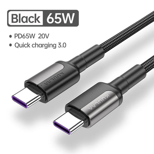 100W USB C to Type C Charging Cable USBC PD 5A Fast Charging Cord USB Type-C Cable for Samsung S20 Huawei Xiaomi Macbook